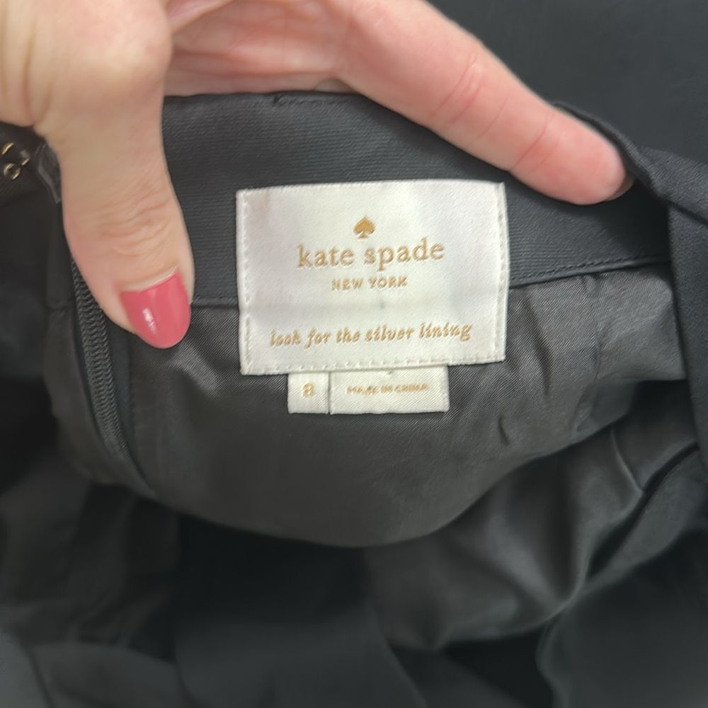 Kate Spade black bow back a line dress 8 cocktail - Picture 8 of 12